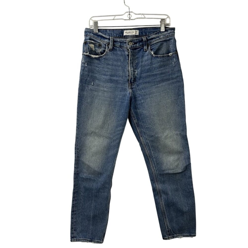 Abercrombie & Fitch Women’s 28/6R The Mom High Rise Straight Leg Jeans Denim